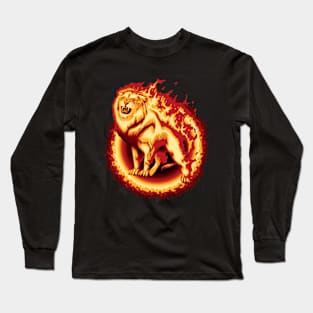 Fire Lion and Sun Long Sleeve T-Shirt